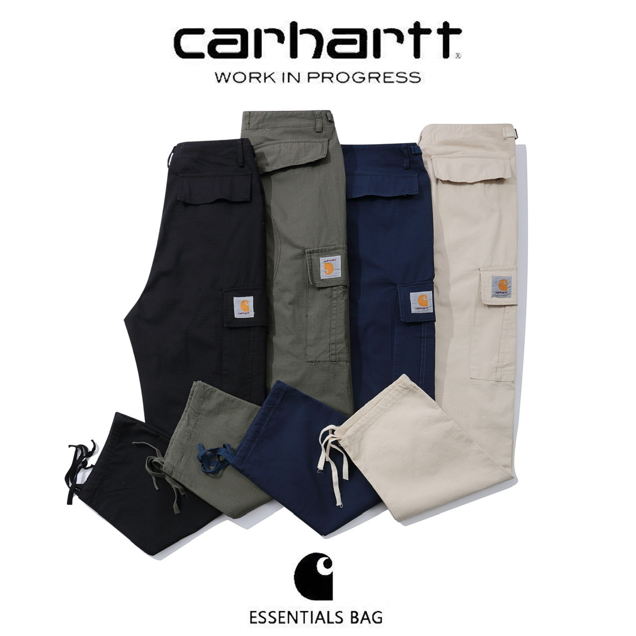 Cross-border Carhao Kahatte Pants Trendy Brand Military Style Loose Straight Multi-pocket Casual Pants for Men and Women Couple