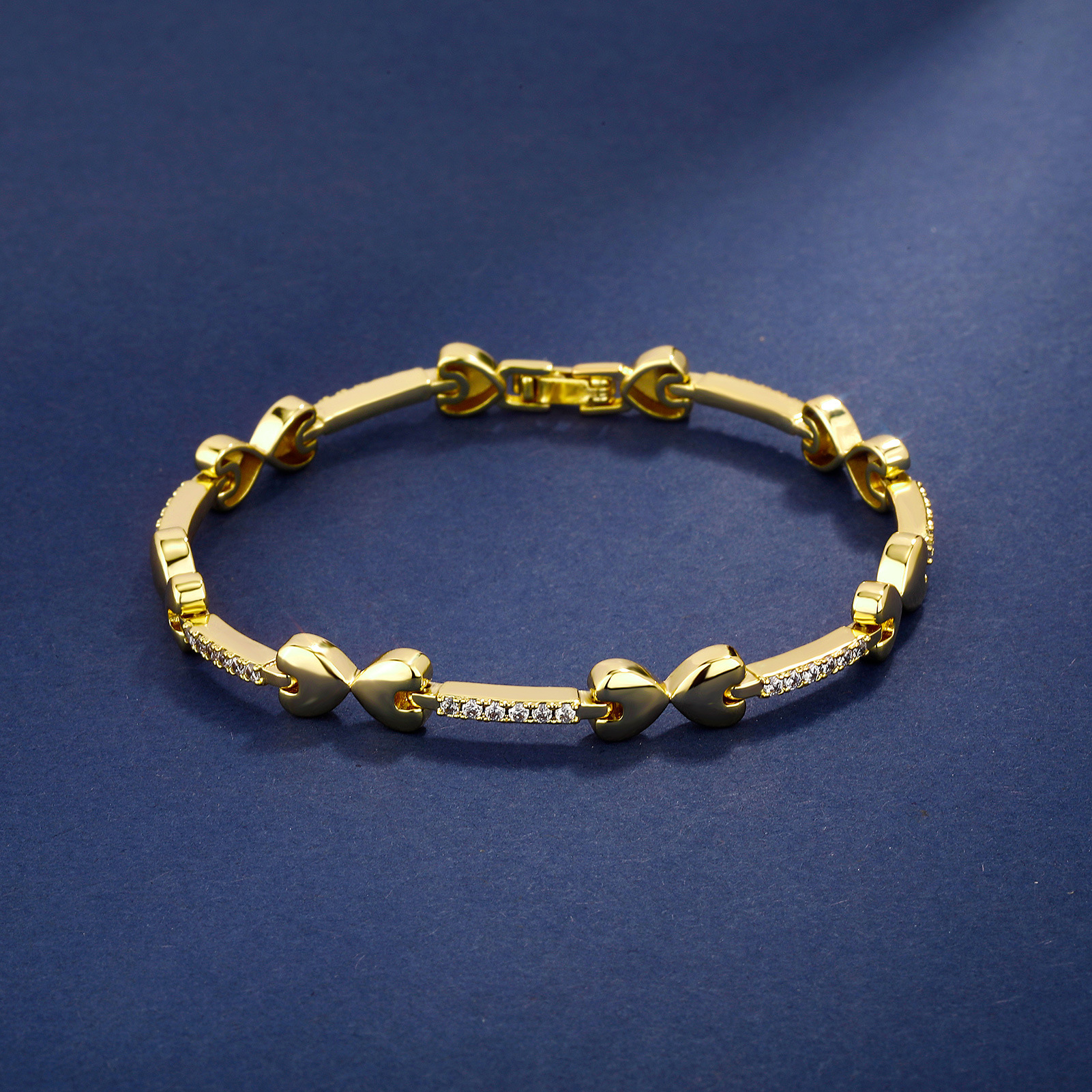 European and American hip hop bracelet 2MM tennis chain inlaid copper zircon box buckle ladies summer trend love anklet wholesale