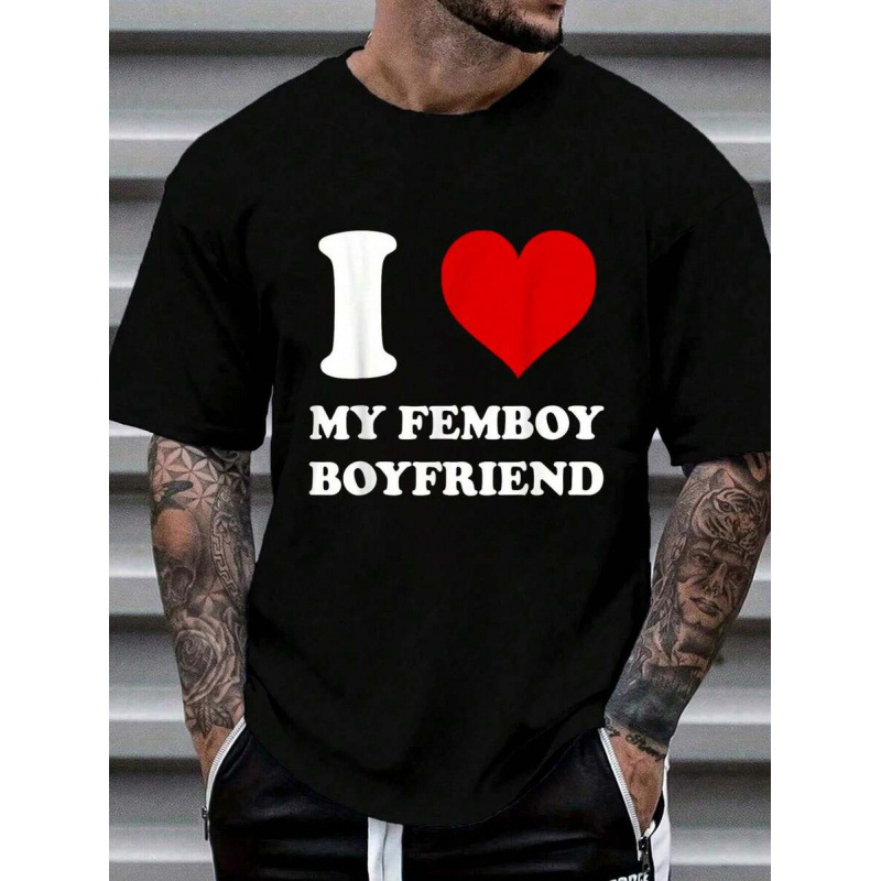 Specially Designed for Cross-Border Sales, Pure Cotton I Heart My Femboy Boyfriend T-Shirt Women's S