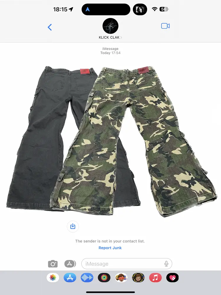 Klickclak25Ss Heavy-Duty Micro-Flared Straight Washed Dyed Multi Flap Pocket pants parka Bombshell Pants Casual Pants for Men and Women
