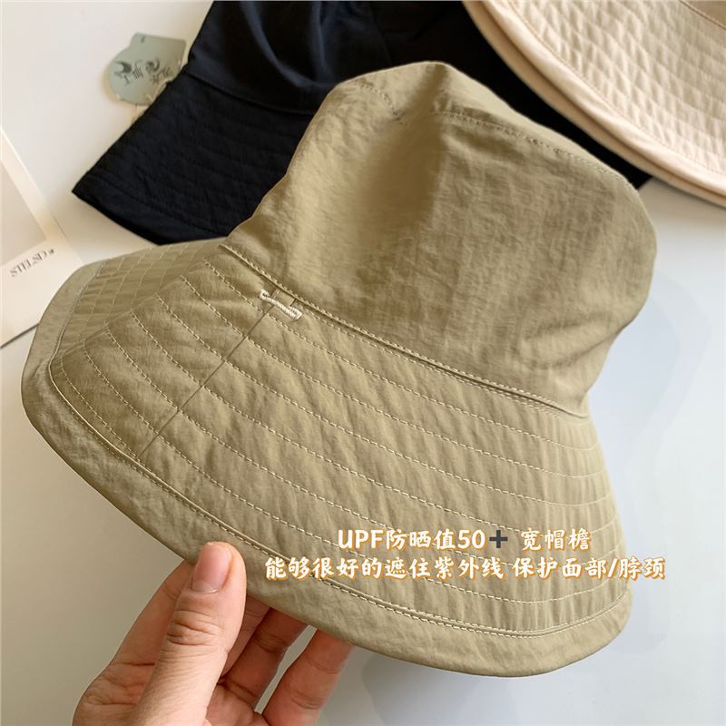 Japanese Style! Upf50+ Sun Hat Makes Face Look Smaller, Japanese-Style Fisherman Hat for Women, Water-Repellent Outdoor Hiking Hat