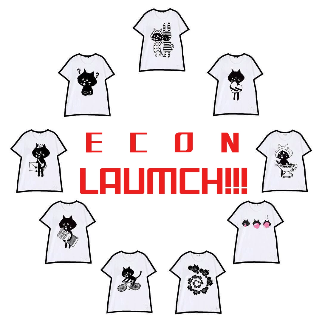 【Hungry and Full Group】 Cute Trendy Surprised Cat Cartoon Short Sleeve T-Shirt for Women, Pure Cotton, Loose Fit, Mid-Length, Best Friend Outfit