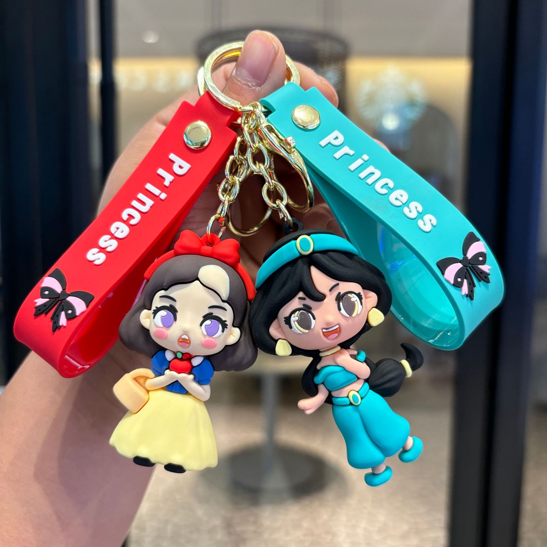 Cross-border Frozen Keychain-Keychain Pendant Snow White Cute Doll Car Key Chain Wholesale