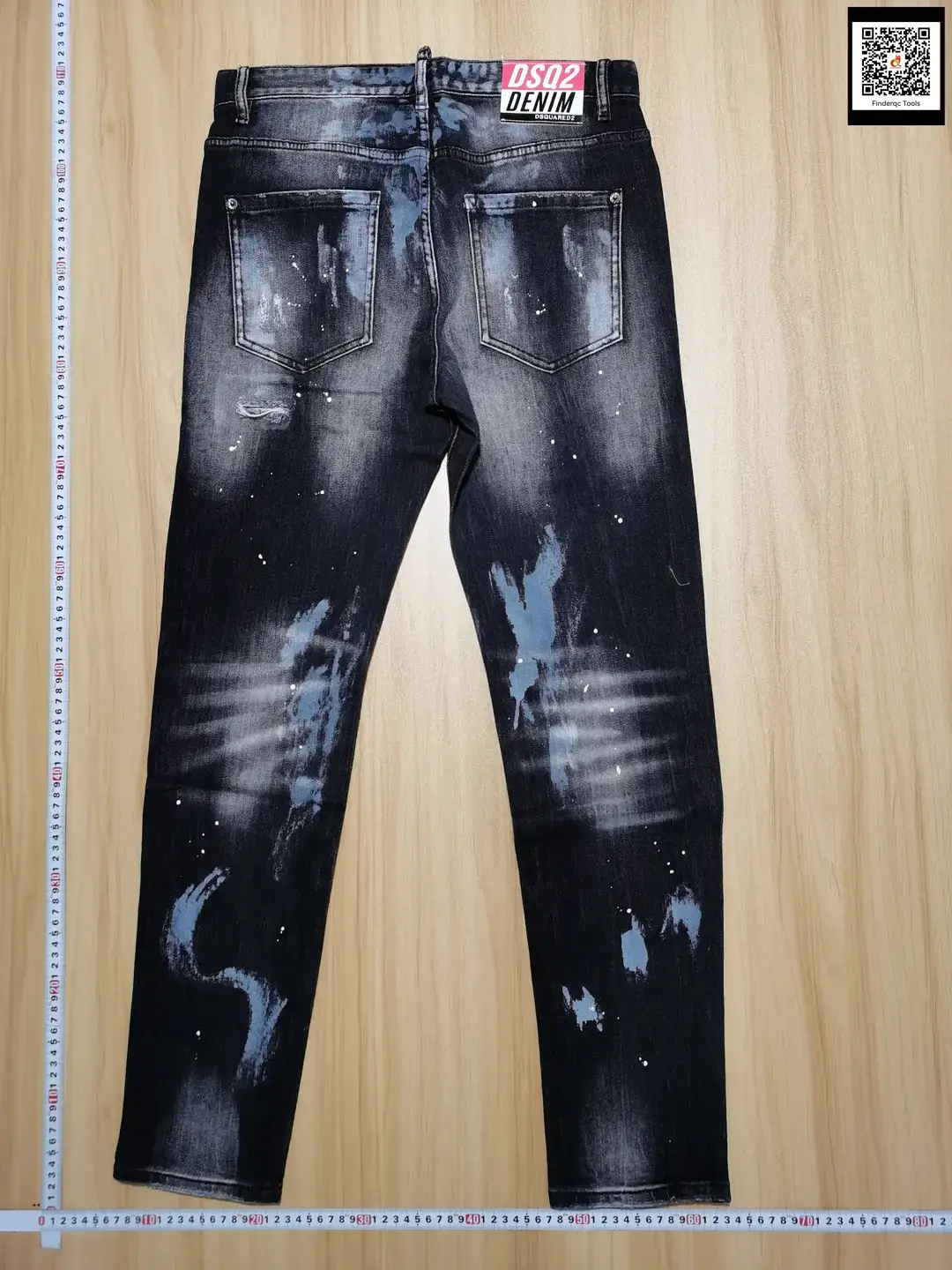 2023 Spring and Autumn Distinctive Street Washed Distinctive Inkjet Tight Nightclub Fashion Ripped D2 Jeans Men's Pants