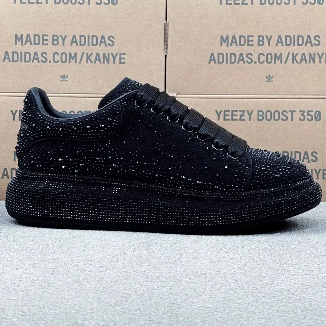 满钻 Alexander McQueen/亚历山大麦昆 松糕鞋厚底增高小白鞋