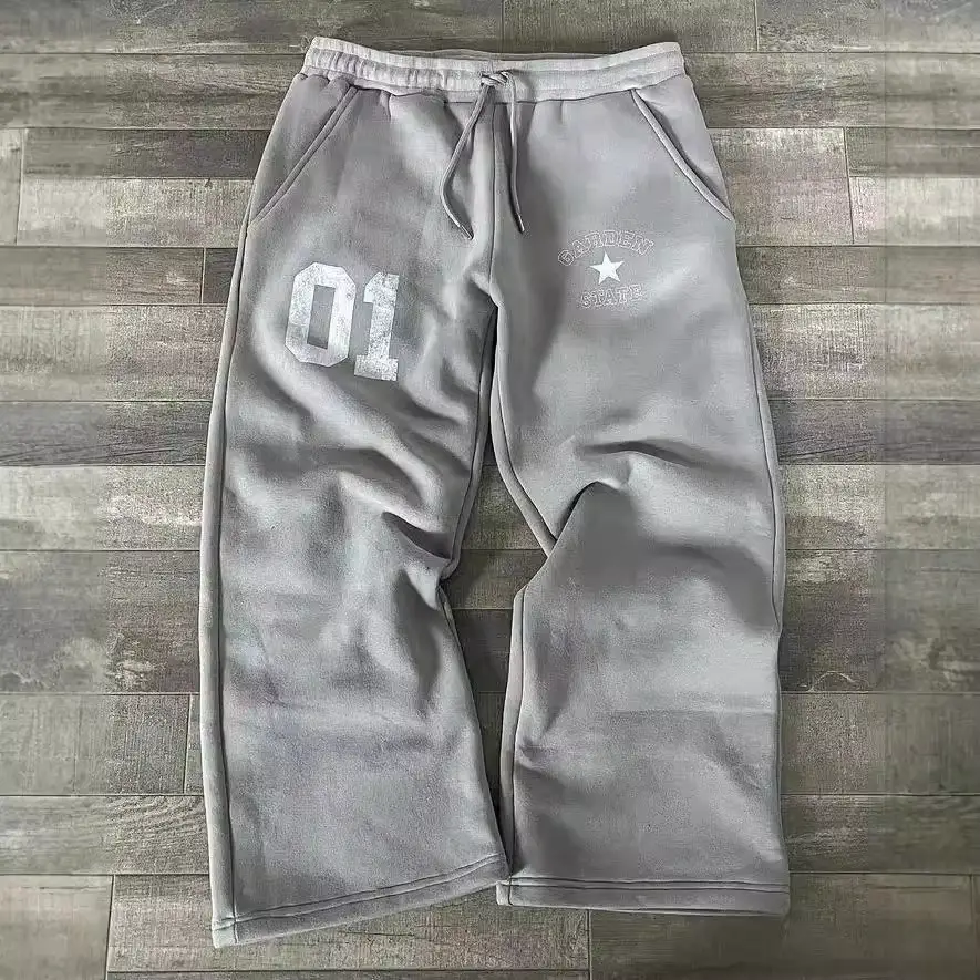 美式街头卫裤男女裤宽松嘻哈直筒长裤休闲裤yk运动裤Sweatpants