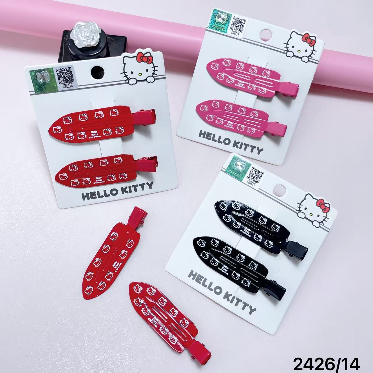 Authentic Licensed Hello Kitty High-End Cute Cartoon Traceless Hair Clip 2426