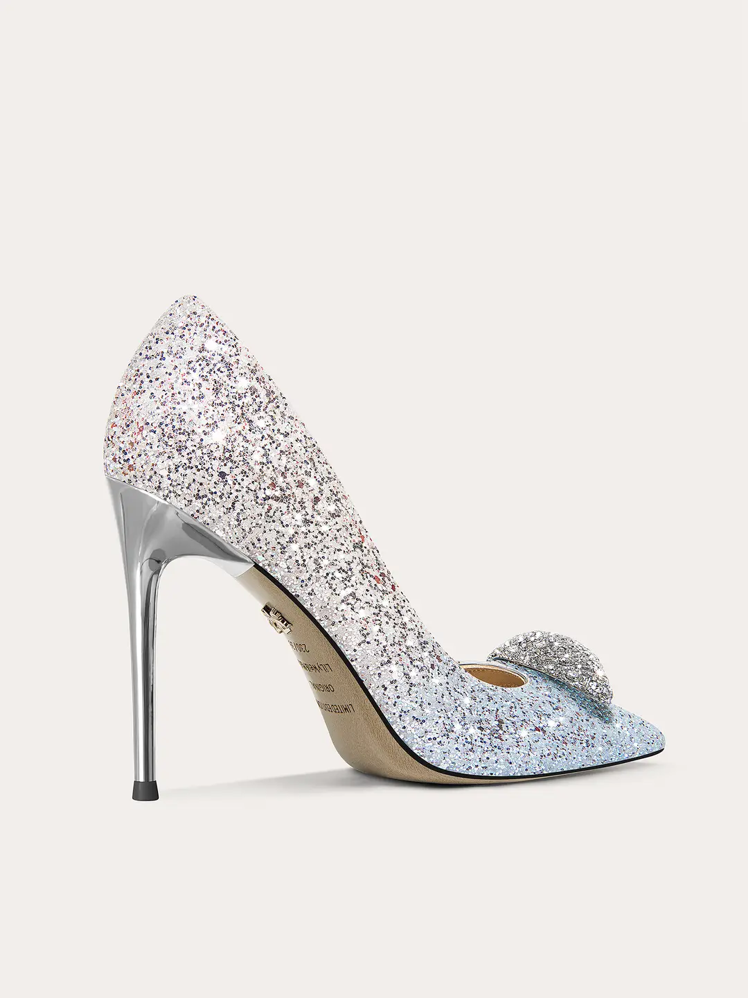 Lilywei [Glazed Galaxy] Blingbling Elegant High Heels Niche Classy Wedding Shoes Plus size 41-43
