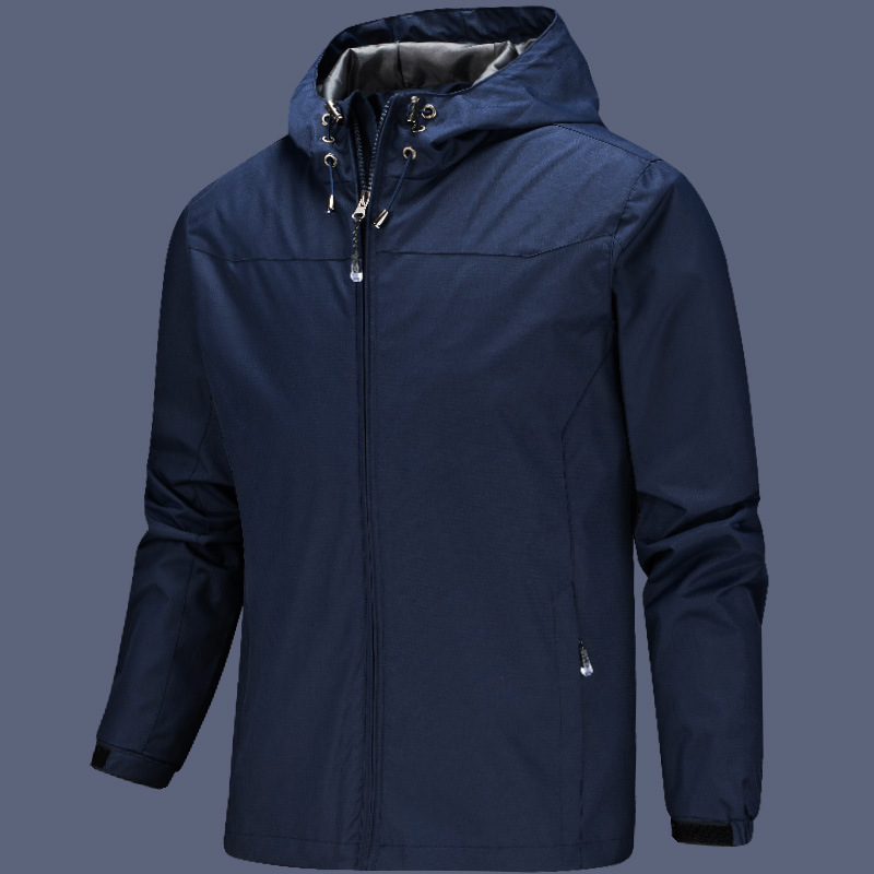 Sports Jacket Outdoor Men's fleece-lined Jacket Men's All-match Autumn Clothes Spring and Autumn Outerwear Korean Fashionable Windbreaker