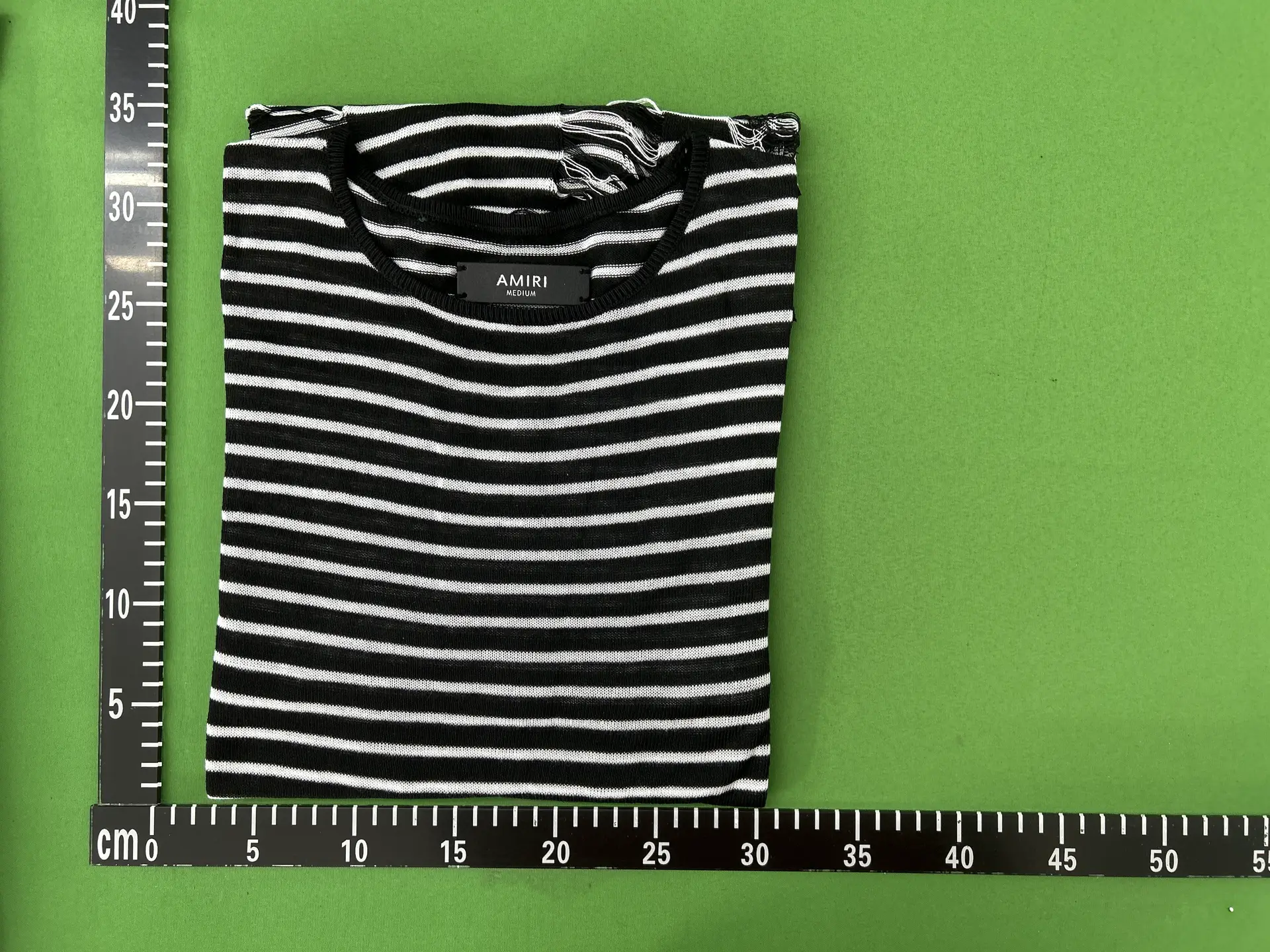 AMIRI Black and White Striped Long Sleeve Shirt