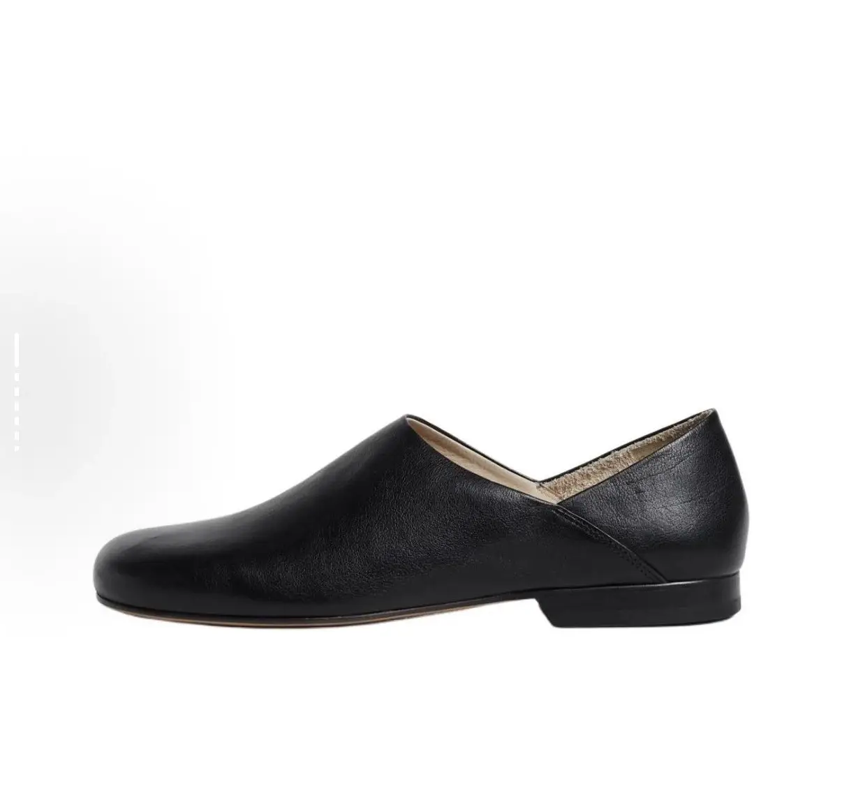 In Stock Lem Style Black Mules Slip-On Shoes for Chefs and Monks