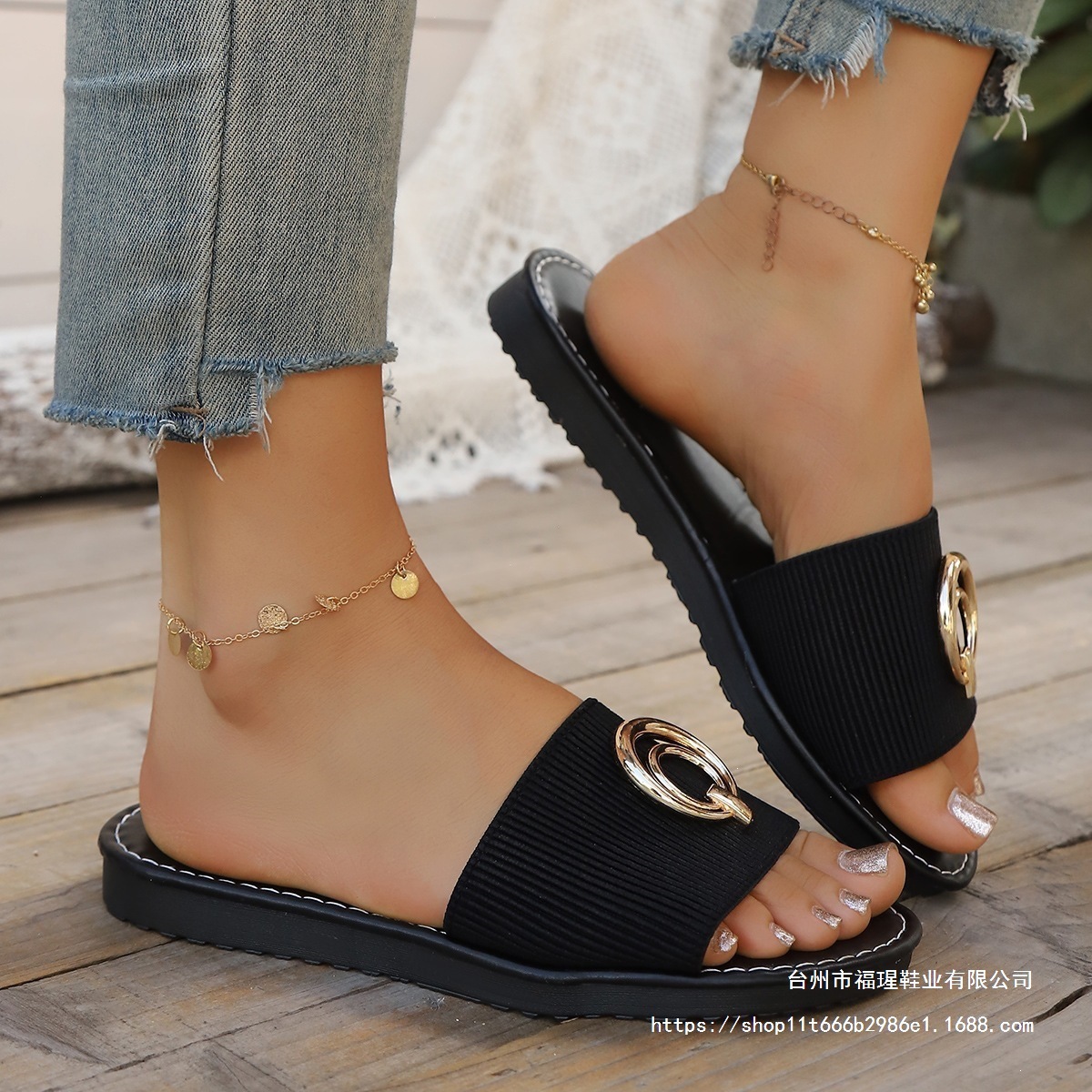 Thick-Soled Slippers for Women, New Style for Going Out, Southeast Asian Cross-Border Ethnic Style, Retro, Versatile, Non-Slip, Comfortable Wedge Sandals