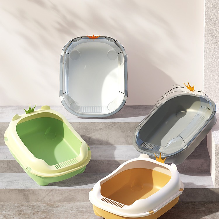 Cat litter box oversized full semi-enclosed cat toilet anti-splash anti-sand extra large cat litter box cat raising supplies