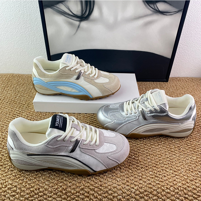 Korean-Style Genuine Leather Lycra Soft-Soled Ballet Trainers for Women 2026 Summer New Model Comfortable Lightweight Versatile Casual Sports Shoes