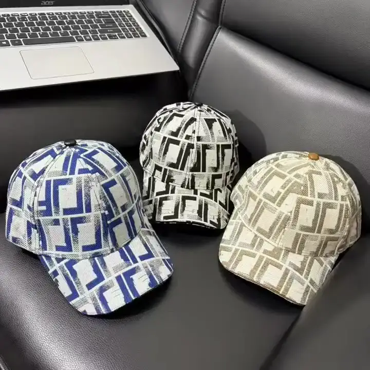2025 New Full Printed Old Flower Letter Baseball Cap Europe and the United States Cross-border Foreign Trade Cap Men's and Women's Fashion high quality Cover