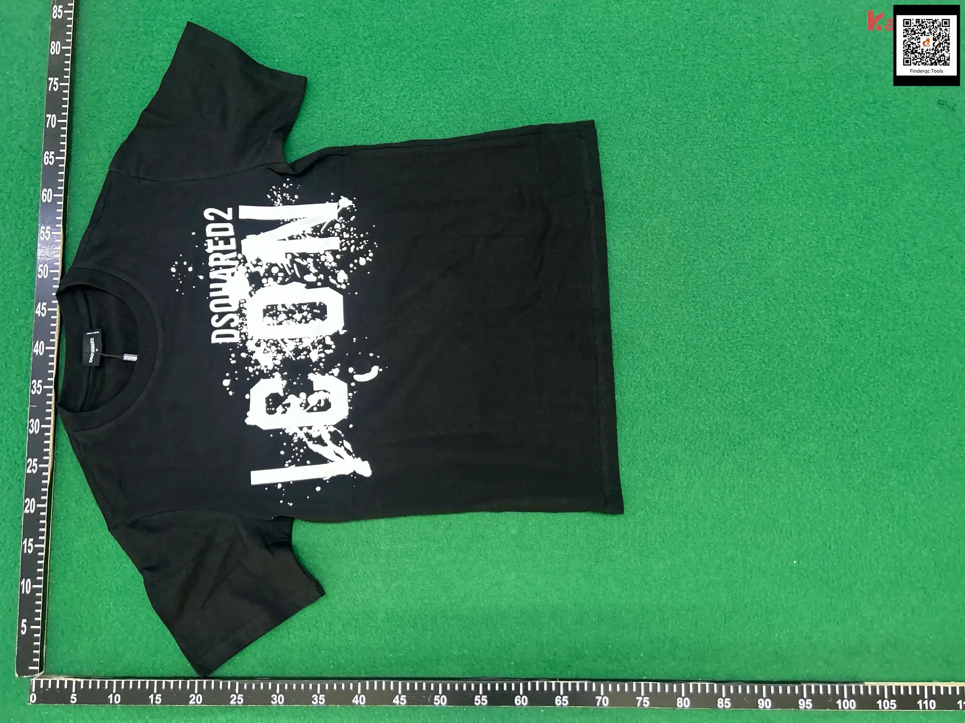 2024 Summer Fashion Brand Loose D2 Short-Sleeved T-shirt Men's Dsq2 Letter Splash Icon Printed Crew Neck Top