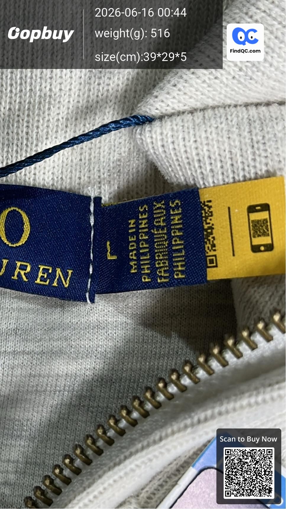 可扫码RL 7色半拉链卫衣男女同款长袖，Whatsapp:+63 9666157907 QC