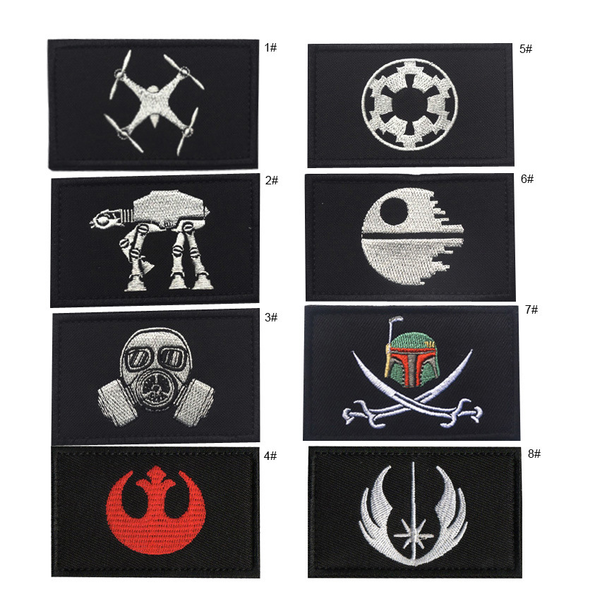 Star Wars Starwars Series Badge Embroidery Velcro Armband Decoration Patch Trendy Style