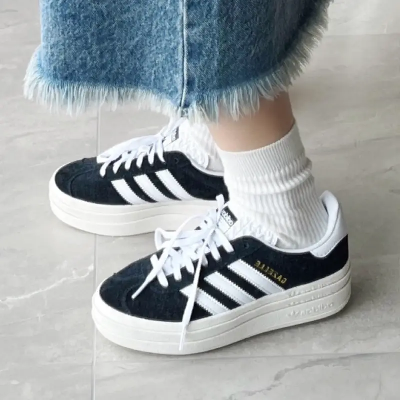 Adidas Clover Women's Shoes New arrival Gazelle Bold W Sports Casual Shoes Thick Sole Shoes Hq6912