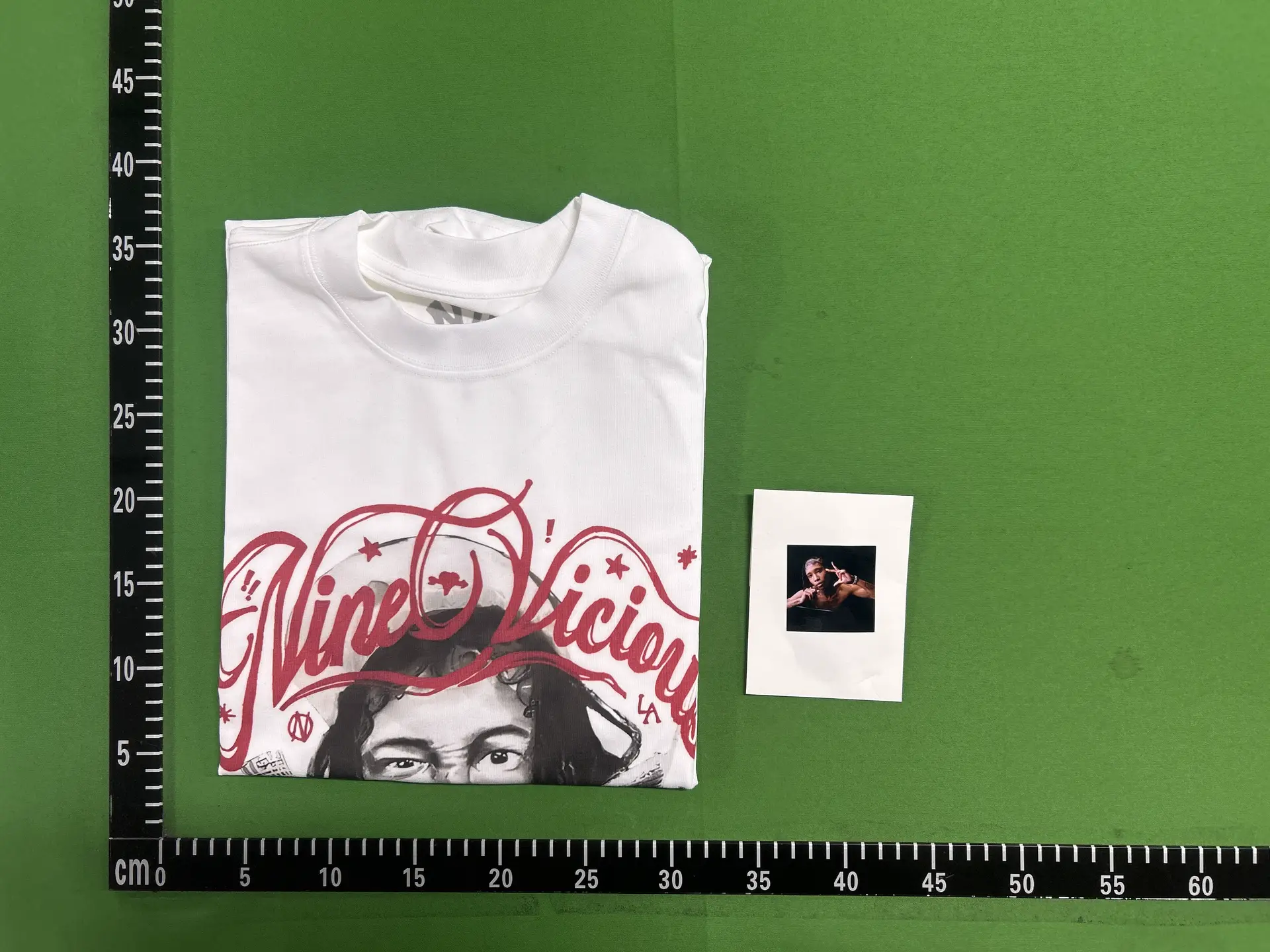 Nine vicious La show merch rap tee heavyweight retro wide ribbed T-shirt