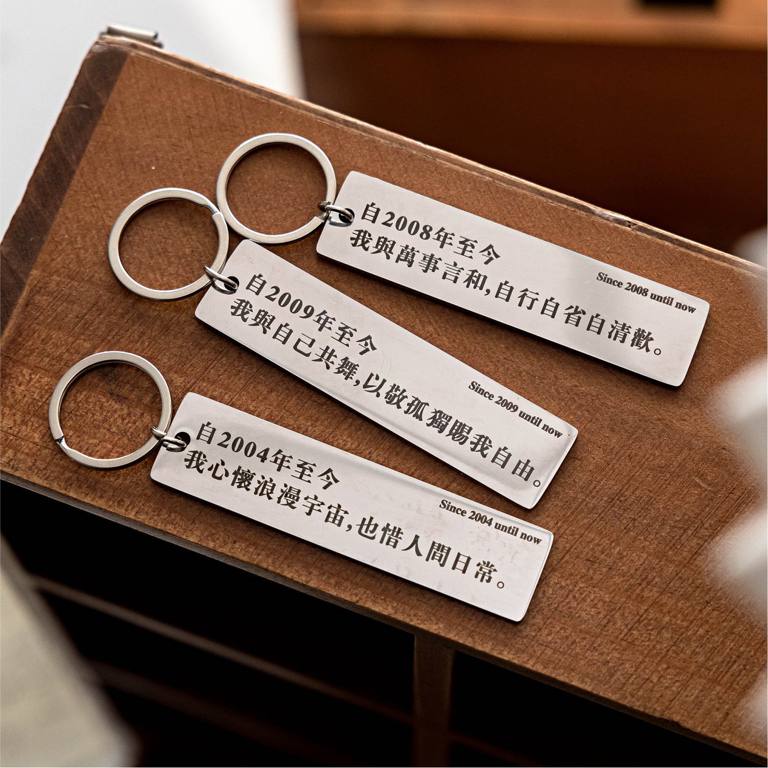 Momo Stainless Steel Metal Pendant Life's Journey Series Birthday Year Pendant Graduation Gift Pendant