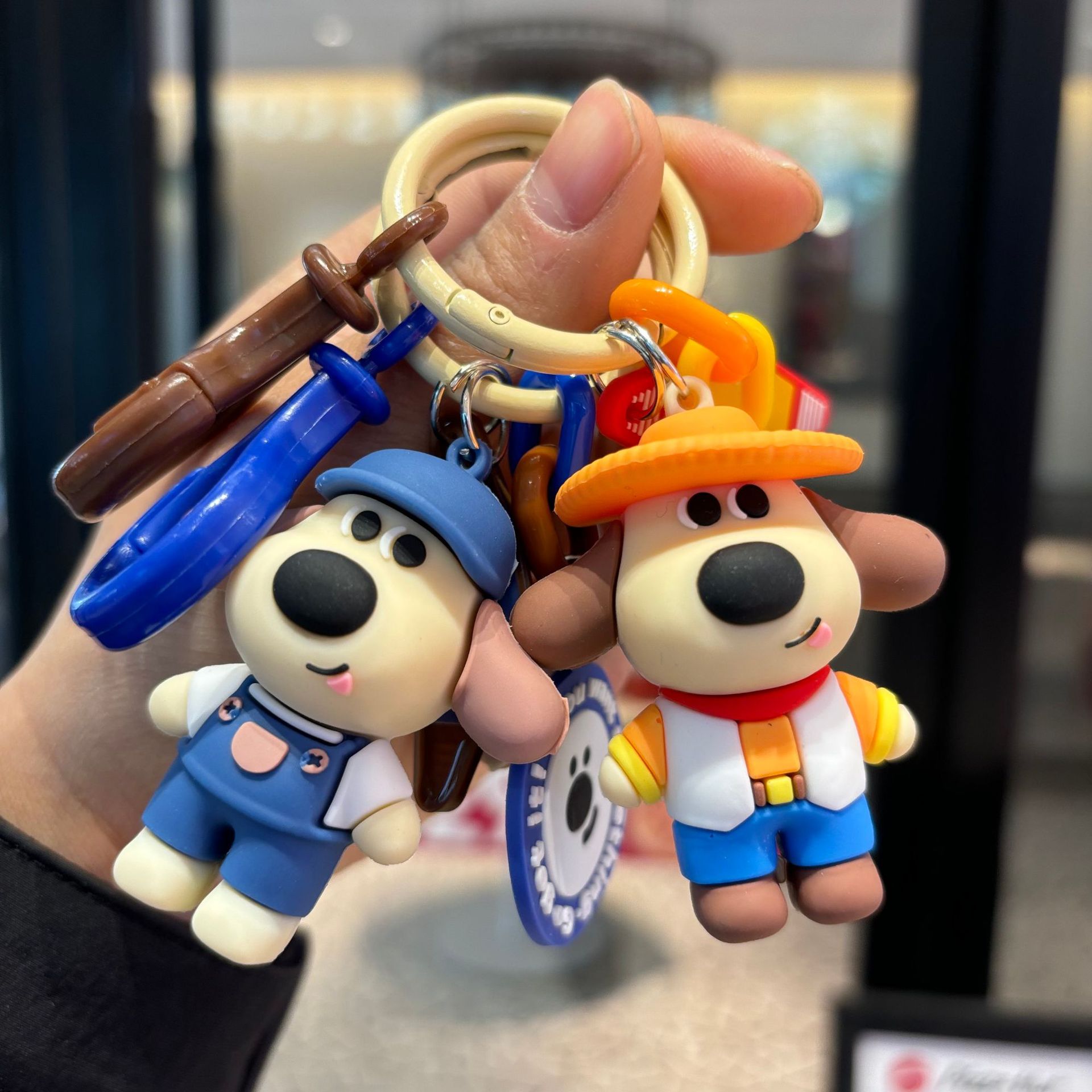 Cartoon Home Puppy Dress Key Chain Female Couple School Bag Pendant Car Bag Key Chain Hanging Small Gifts