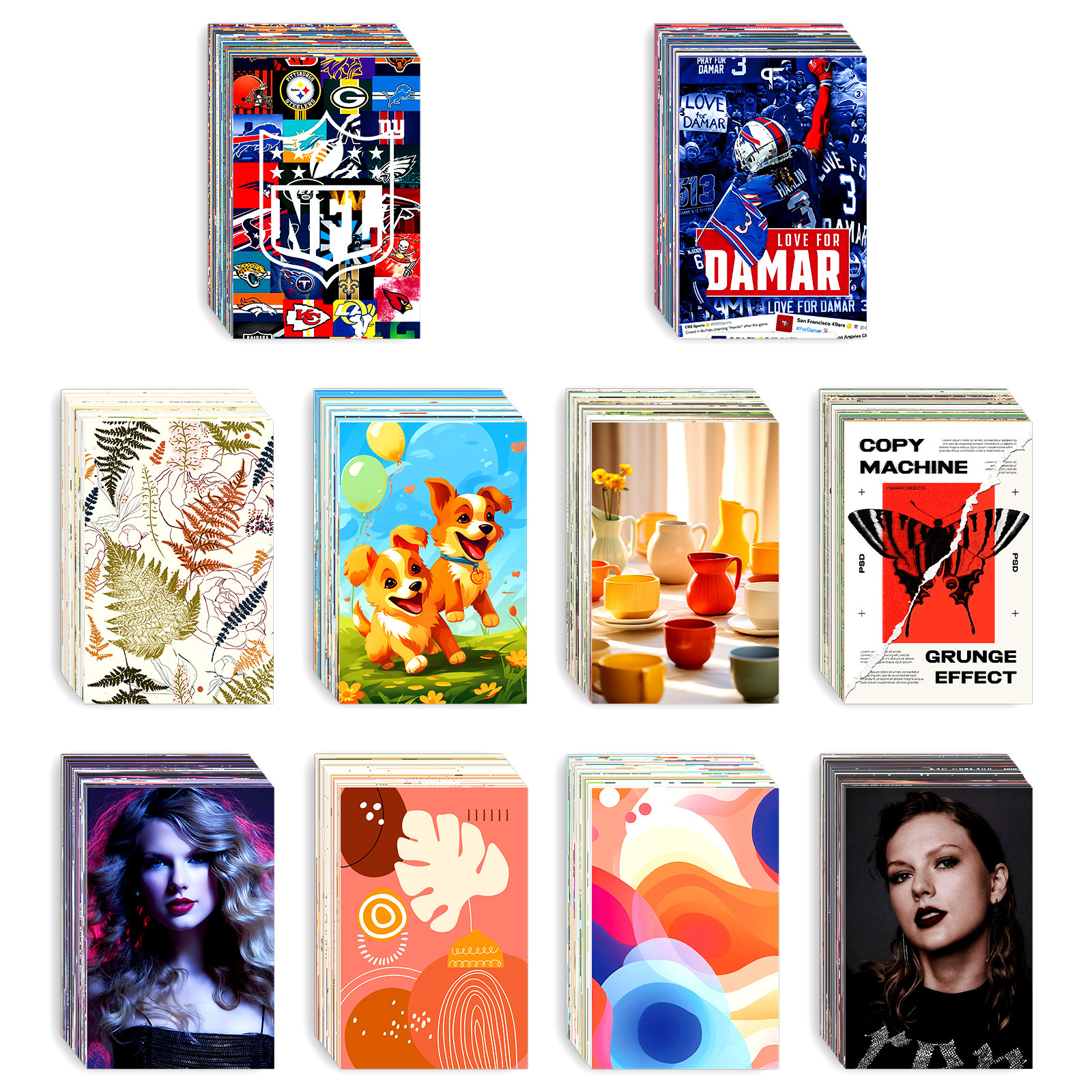 50-1100 Wall Decoration Cards, Greeting Cards, Postcards, Cross-Border Temu Literary and Artistic Creative Retro Greeting Cards
