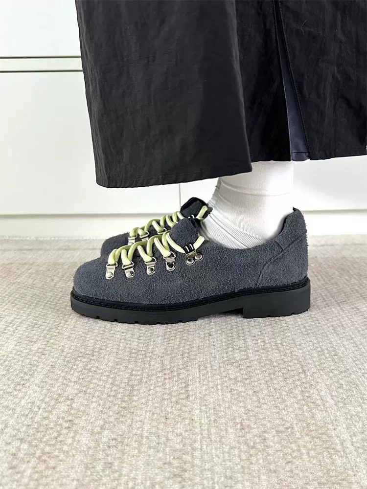 Suede Leather Hiking Derby Shoes for Men 2026 New Autumn Casual Street Sports Men's Leather Shoes Trendy Shoes