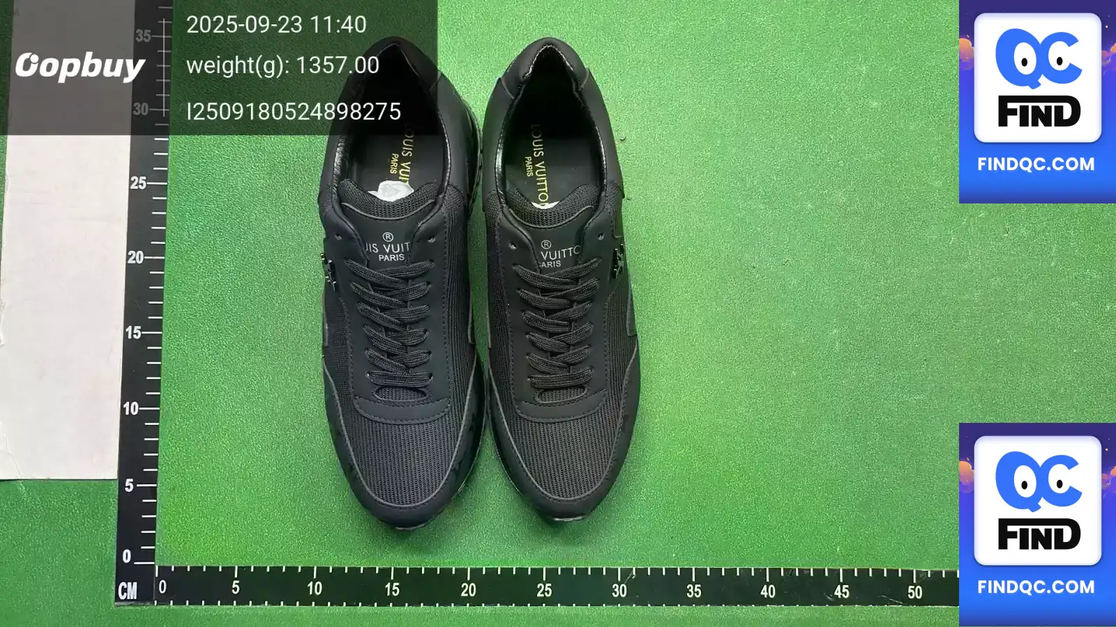Louis Vuitton black leather lightweight running shoes men and women