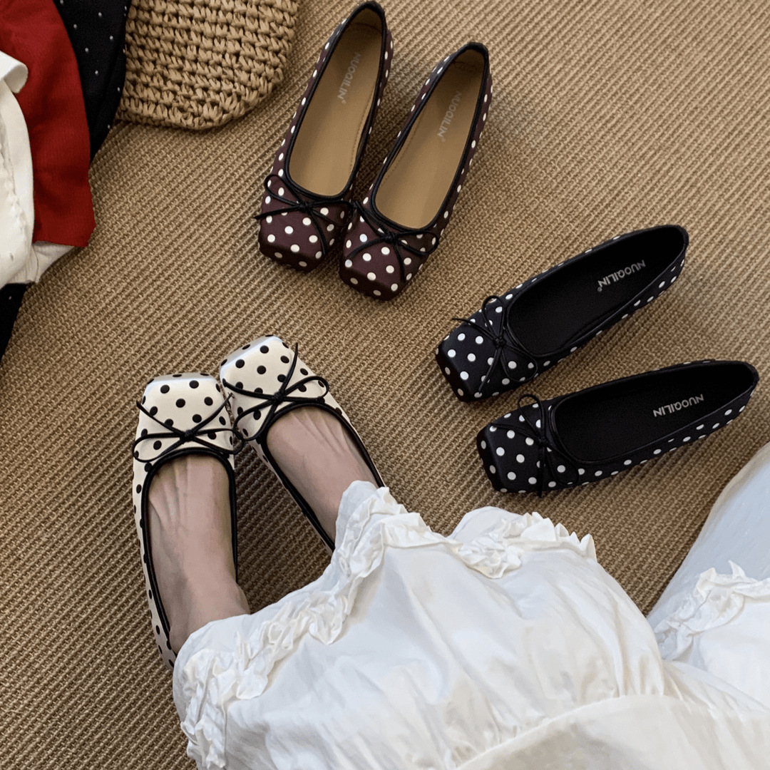 French-Style Square-Toe Flat Shallow-Mouth Single Shoes for Women, 2026 New Spring Model, Retro Soft-Soled Mary Jane Shoes to Match with Skirts