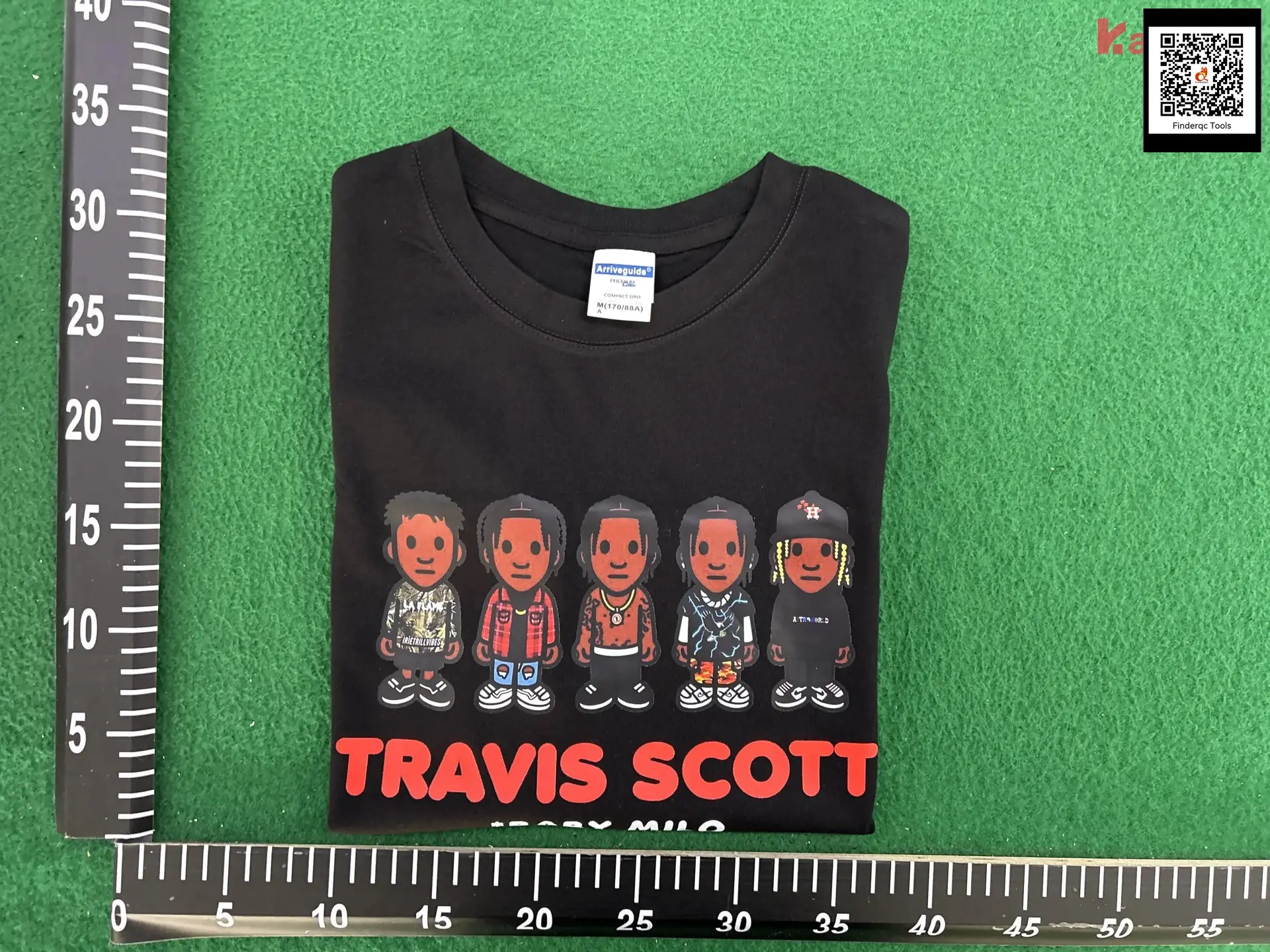 Travis Scott Travis Scott Rap hip hop Trendy Cartoon Print Short-Sleeved T-Shirt Men's Fashion