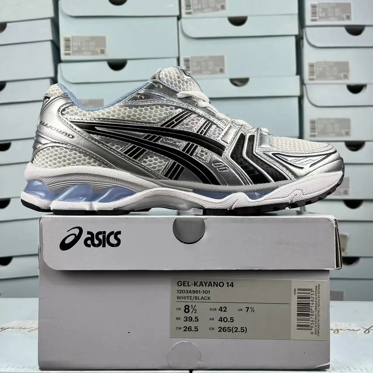 ASICS GEL-KAYANO 14 WHITE/BLACK
