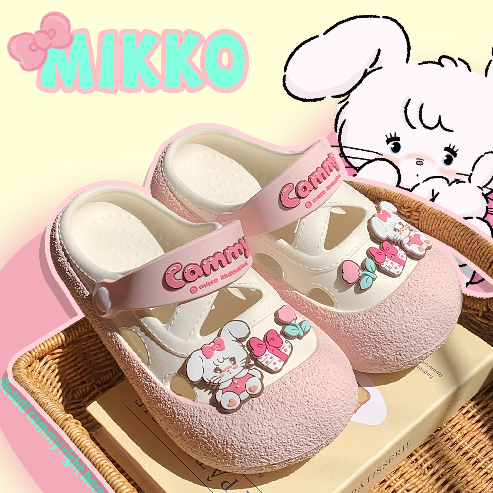 Ins-style High-grade Internet-famous Mikko Joint Women's Summer Sandals and Slippers Cute Rabbit Cute Beach Hole Shoes