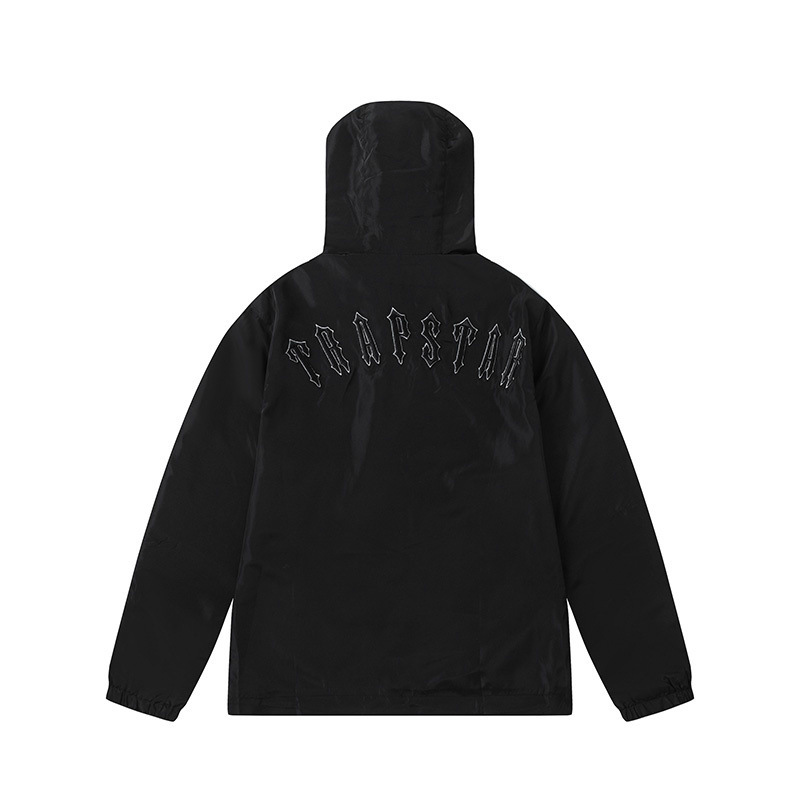 Trapstar European and American Street Fashion Brand Black Embroidered Letters Men's Jacket Loose Casual High Street Zipper Windbreaker