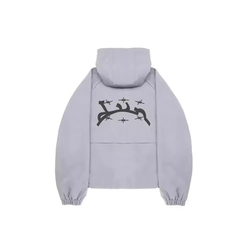 American Niche style 2024 Alcatraz Embroider Zipper Hoodie Windproof Outwear jacket Windbreaker Jacket