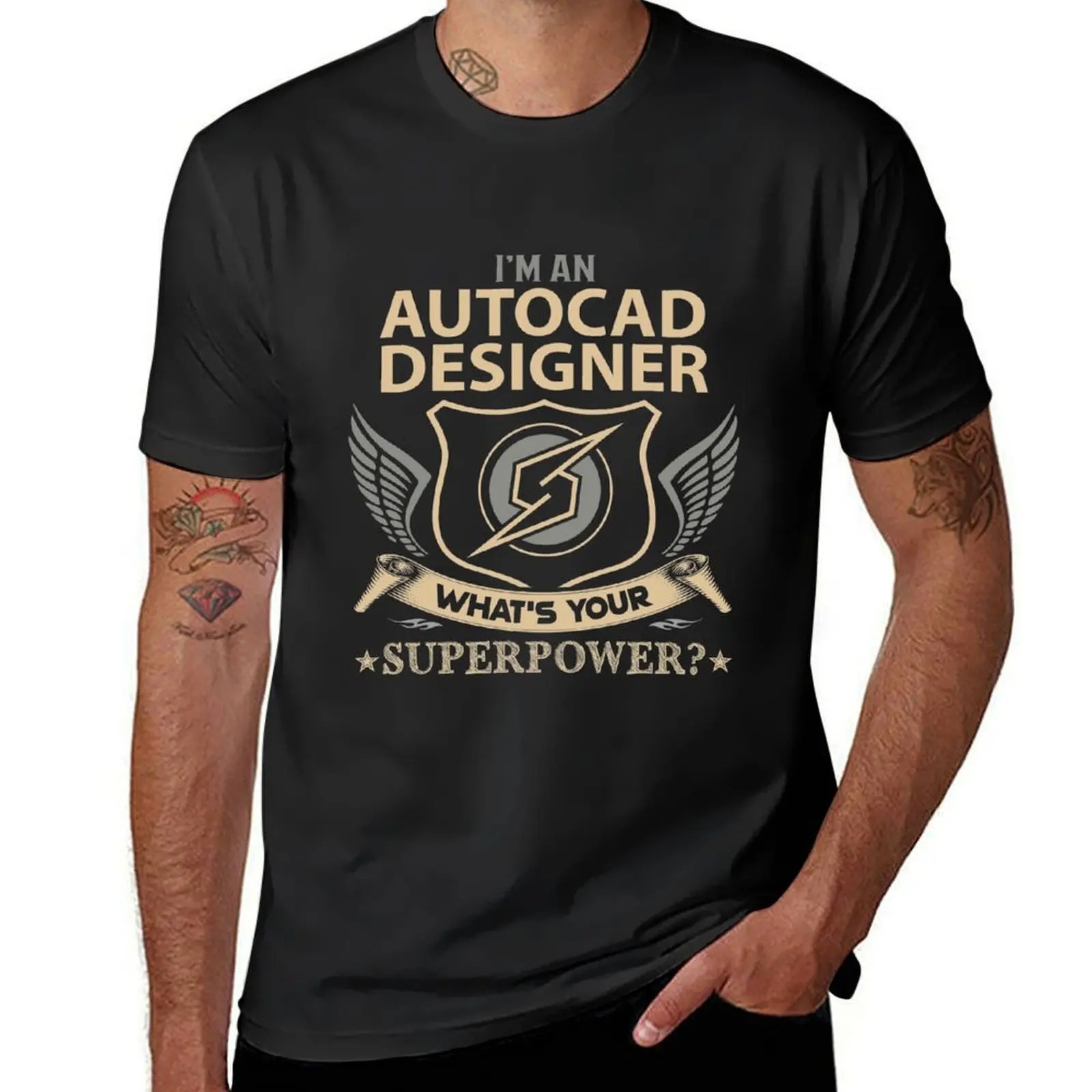 Autocad Designer t Shirt - Superpower Job Gift Item