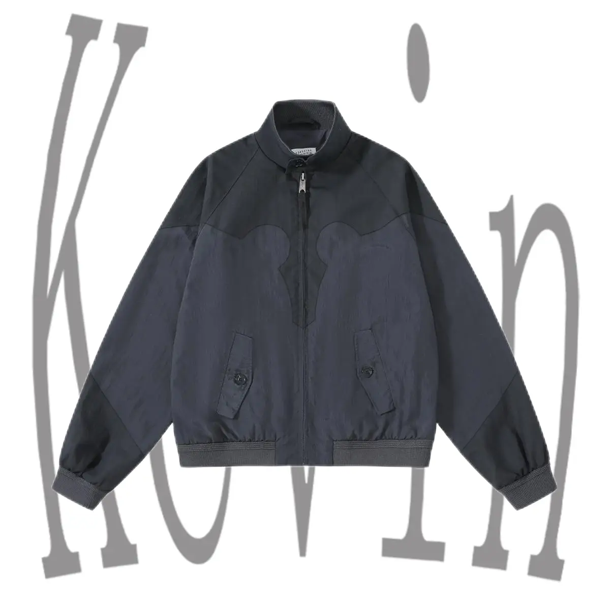 MM6 Horse Family 24SS Distressed Patchwork Nylon Harrington Jacket Jacket-H44