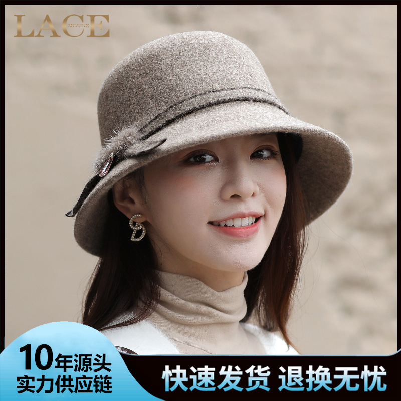 Autumn and Winter Fisherman Hat Women's Japanese All-match Wool Hat Korean Style Face Small Solid Color Pot Hat 2022 Net Popular Trendy Woolen Hat