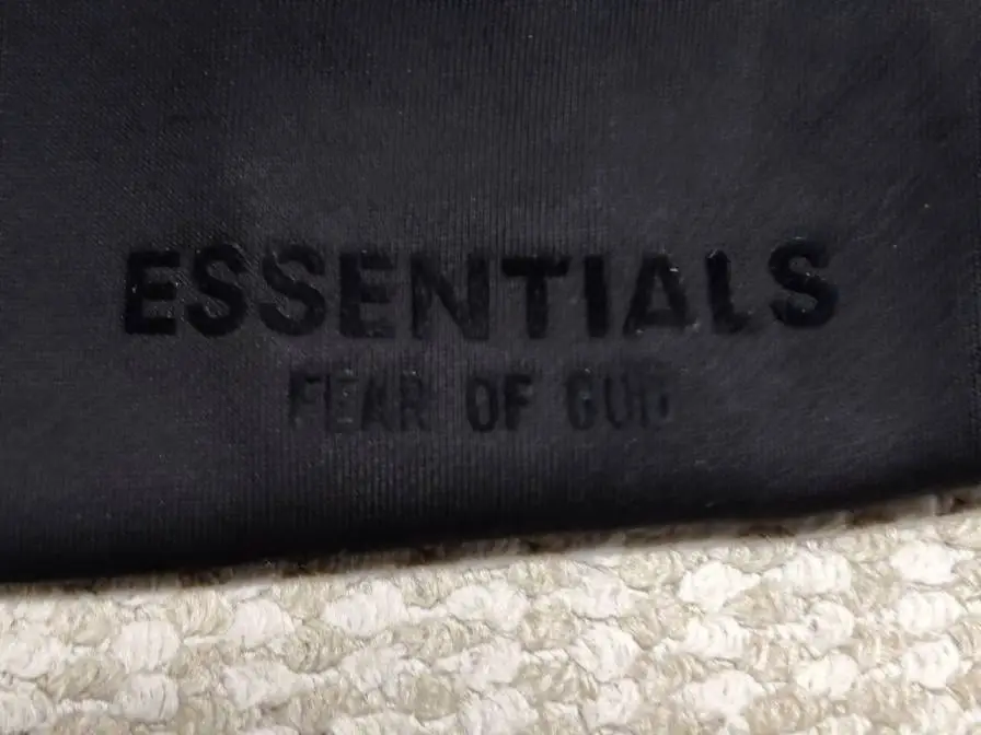 Essentials Fear of God Black Flocked Letter Hooded Sweatshirt + Pants Short-Sleeved Suit