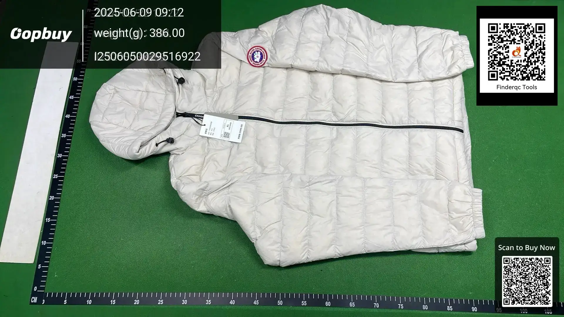 Canada Goose Lightweight Hooded Down Jacket White