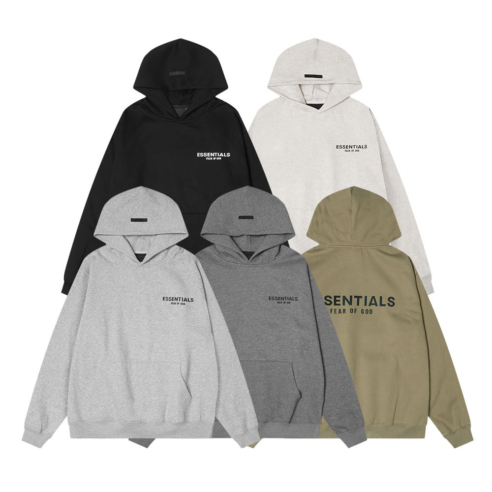 Fog Essentials Three-Dimensional Silicone Letter Sweatshirt Hoodie Sports Pants Casual Suit Unisex Trendy Ess