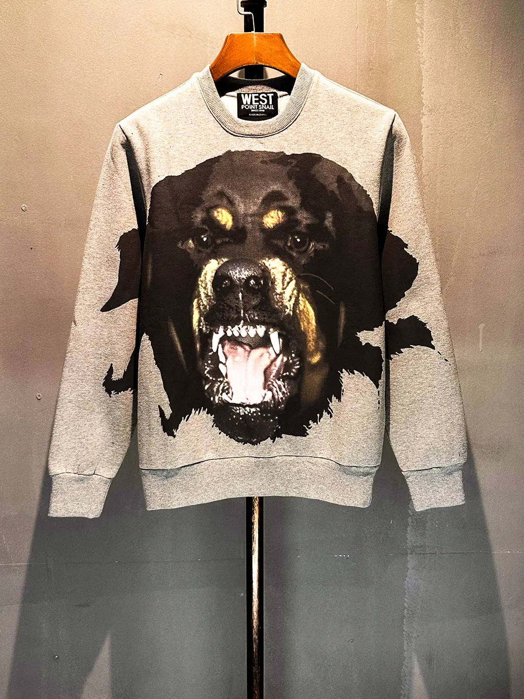 European and American Classic Trendy Brand Men's Clothing Dog Head Digital Print Crew Neck High Street Sweatshirt Fashion Trendy Couple Tops