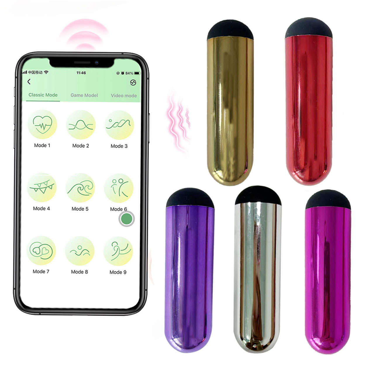 Foreign Trade New Silent App Remote Control Bullet Strong Shock Mini Erotic Massage Vibrator Orgasm Masturbation Device Batch