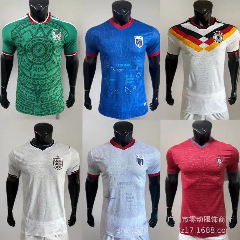 Usa-Mexico-Canada World Cup Player Version Jersey Collection 26 Cape Verde Argentina France Germany Spain Football Uniforms