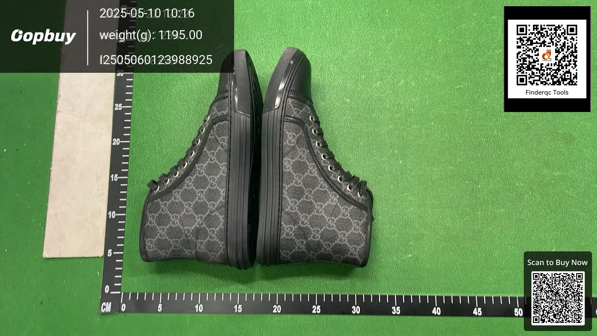 Gucci High-top Men's Shoes GG Canvas Lace-up Sneakers