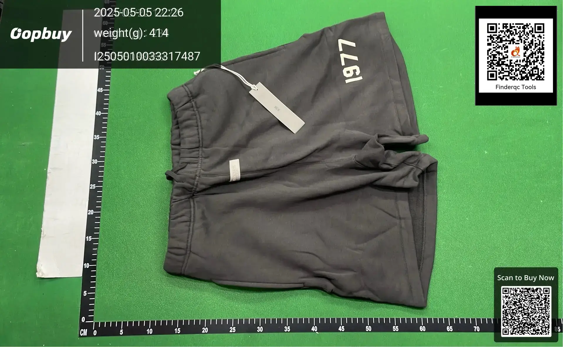1977 Iron Black Shorts Essentials Shorts Fleece Fashion Brand Leisure Fog High Street 2022 Flocking Ningbo