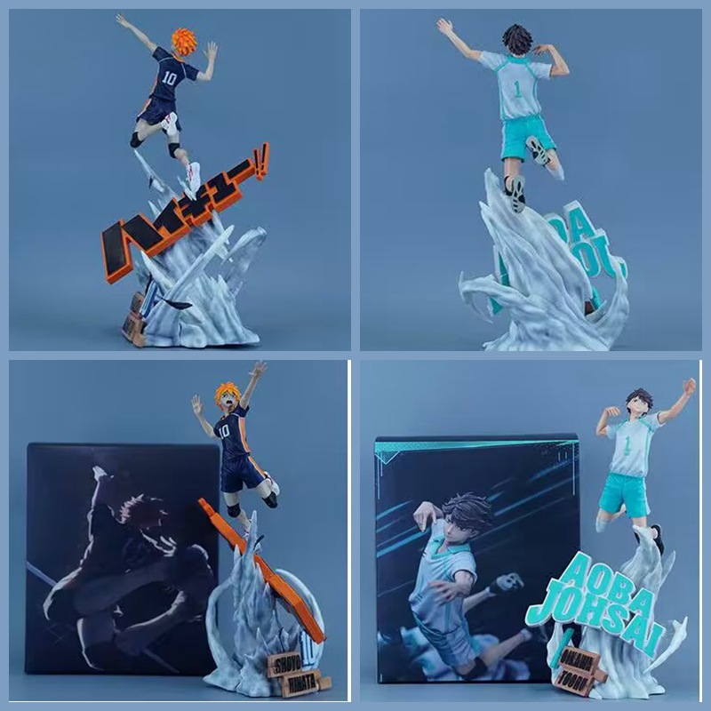 Volleyball Junior Hinata Shoyo Oikawa Tooru Jumping Scene Gk Statue Desktop Figurine Model Ornament