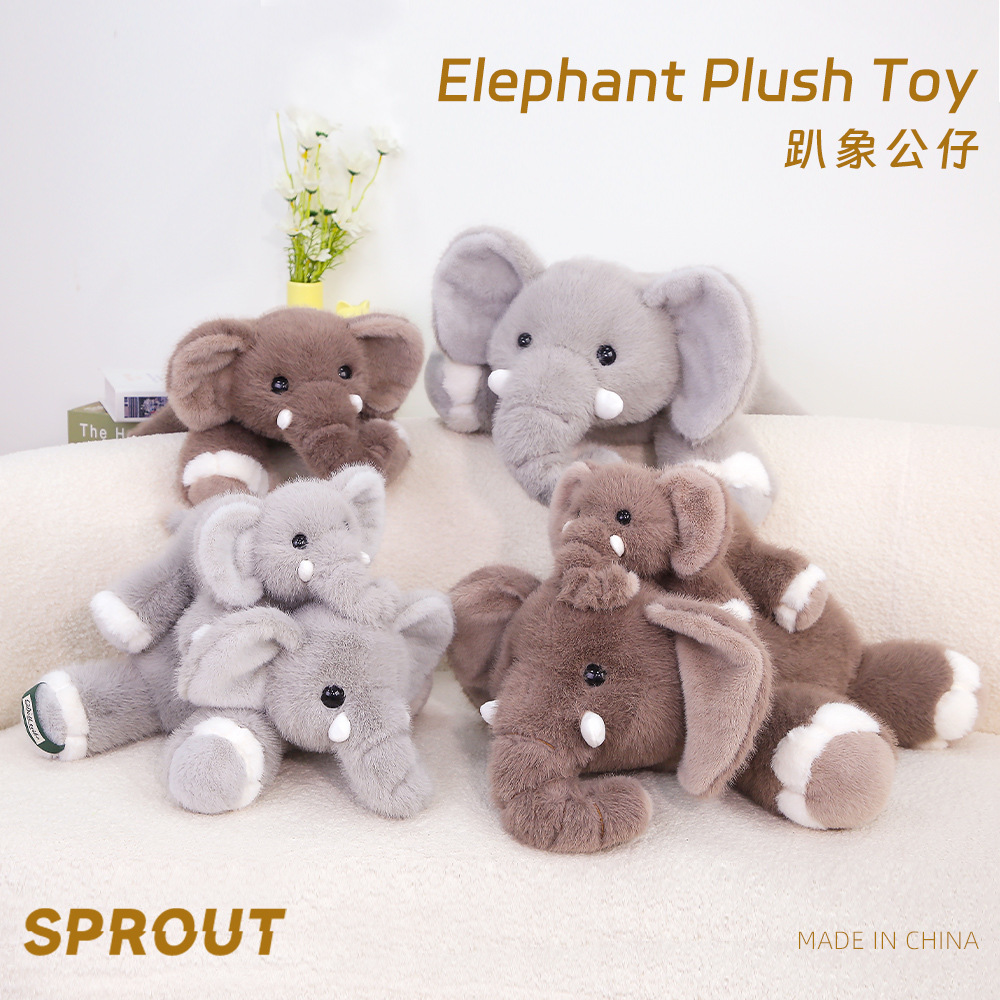 Cartoon Baby Elephant Plush Toy, Cute Elephant Pillow, Doll, Birthday Gift Wholesale