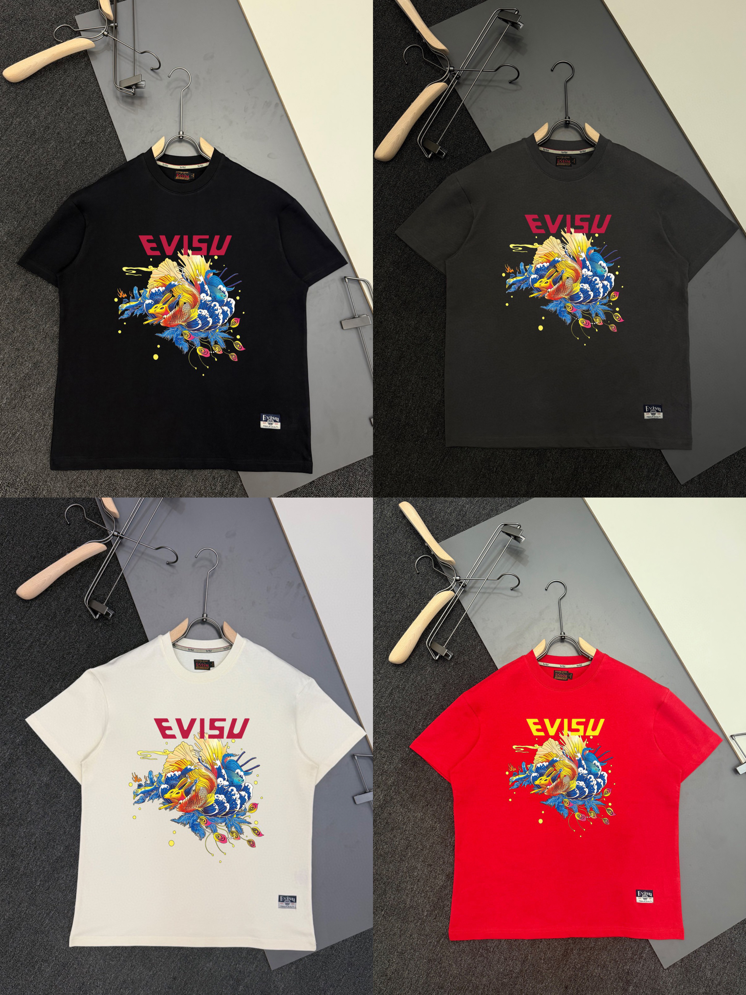 EVISU 福神2026年春夏新款神兽图案合集印花短袖T恤