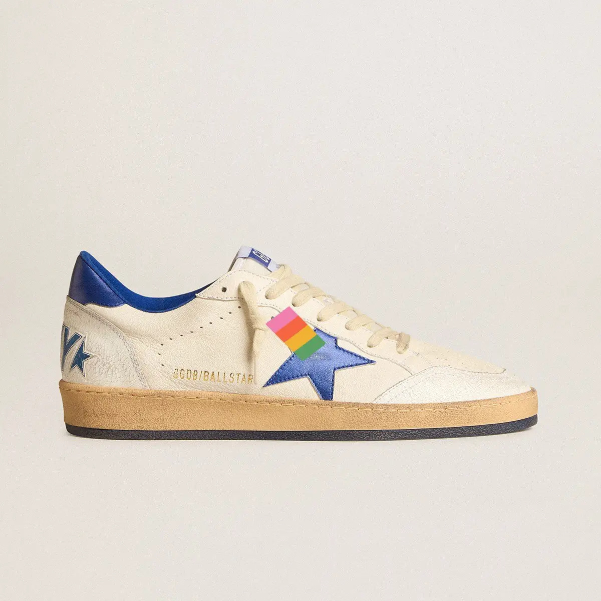 Ball Star series 2025 spring and summer new retro handmade old dirty shoes men and women casual board shoes blue